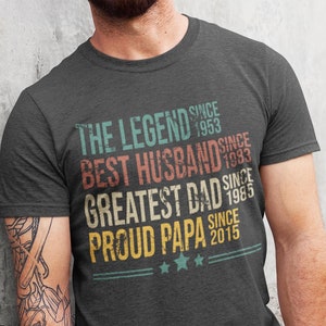 Personalized Legend Shirt for Dad Papa Grandpa - Fathers Day Gift with Custom Dates