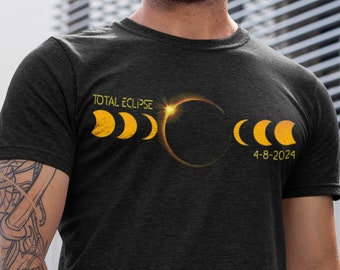 Solar Eclipse Shirt - Sun Total Eclipse Phases - Totality Diamond Ring - April 8 2024 Shirts - Astronomy T-Shirt