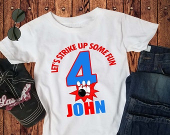 Bowling Birthday Shirt - Boys Birthday Shirt - Kids Personalized Birthday shirt - Future Bowler Birthday Shirt - Birthday Party Shirt