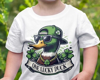 One Lucky Duck St. Patrick's Day Shirt - St Paddys day Shirt for boy -  Irish Shirt Luck - St Patrick's Day Shirt for boy