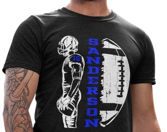 Personalized Football Shirt - Adult Youth Team Name Football Player Tee - Football Cheerleader shirt - Football fan shirt