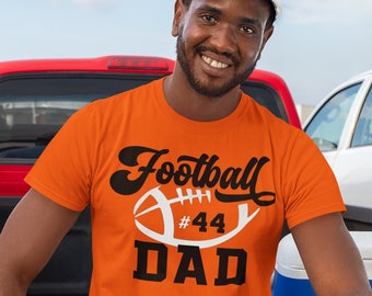 Personalized Football Dad Shirt - Custom Name and Number Tee for Football Players - Custom Sports Shirt for Mom Papa Uncle or Nana