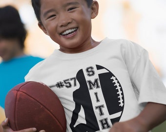 Personalized Football Player Shirt: Custom Name & Number Tee