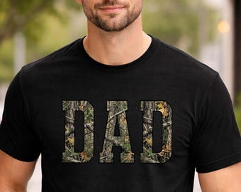 Camo Hunting Dad Shirt - Outdoors Father's Day Gift - Camouflage Tee