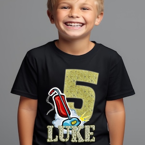 Personalized Vacuum Birthday Shirt: Custom Name, Boy or Girl