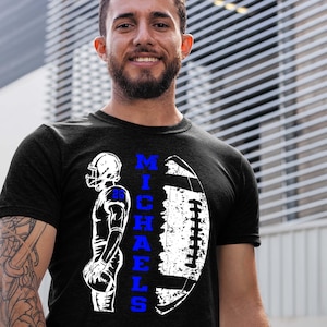 Personalized Football Shirt - Matching Football Player Tee - Adult Youth Team Name - Sports Cheerleader tshirt - Matching fan outfits