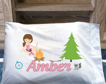 Personalized Pillowcase camp pillowcase name pillowcase flower girl gift