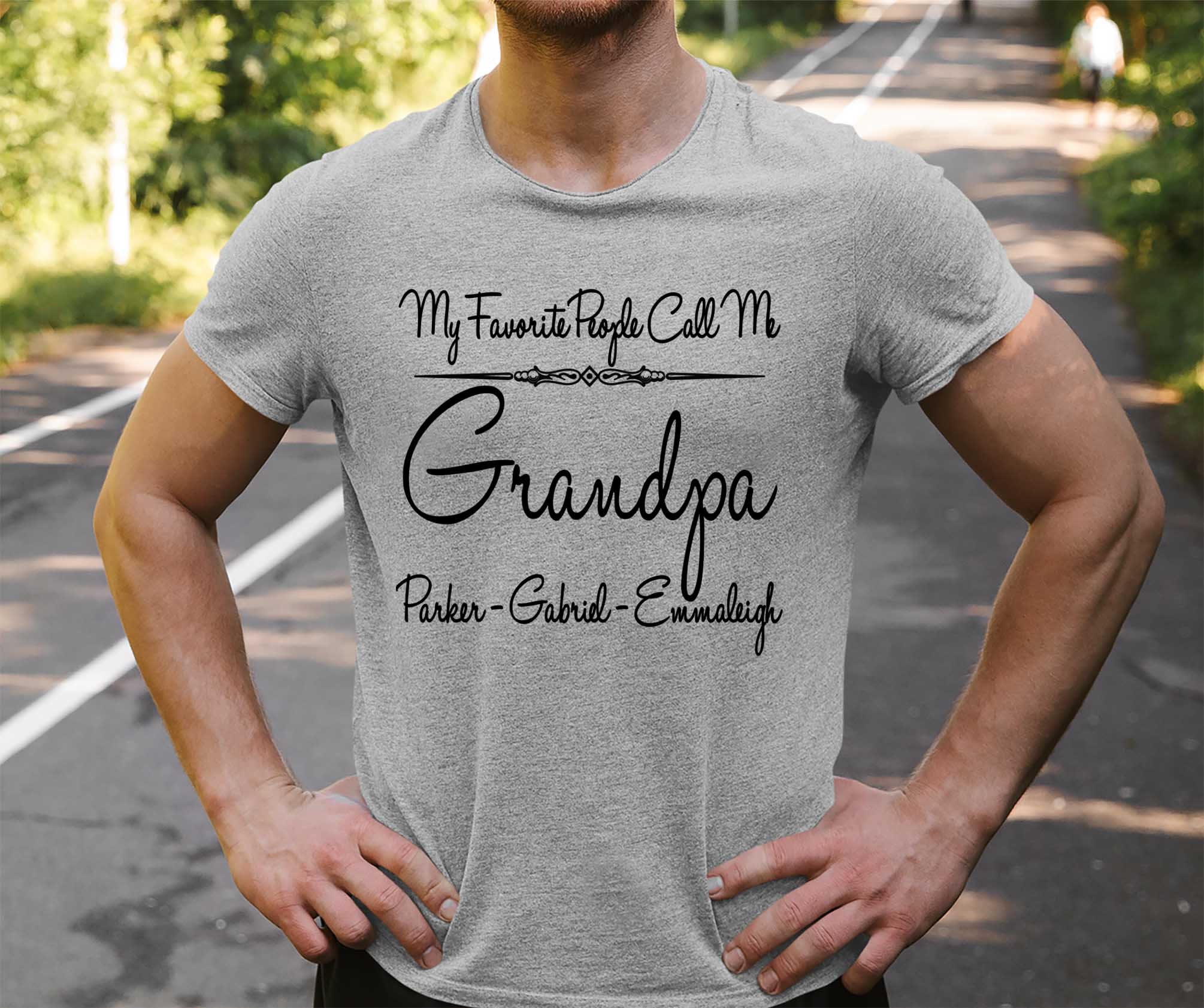 Personalized Grandpa Shirt - My Favorite People Call Me Grandpa