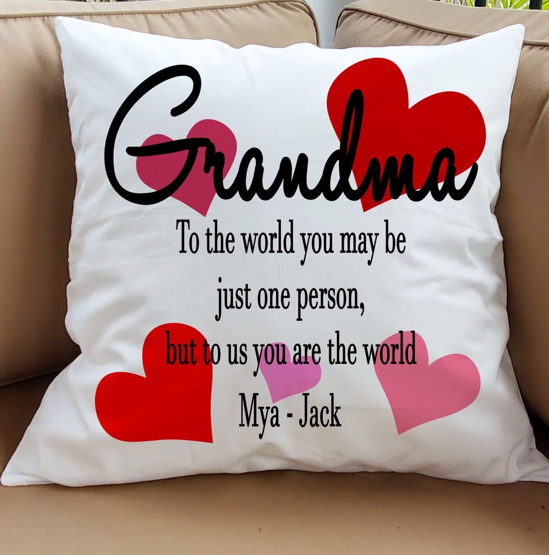 Mom We Love You Throw Pillow Mothers Day Grandma Hugging - Etsy