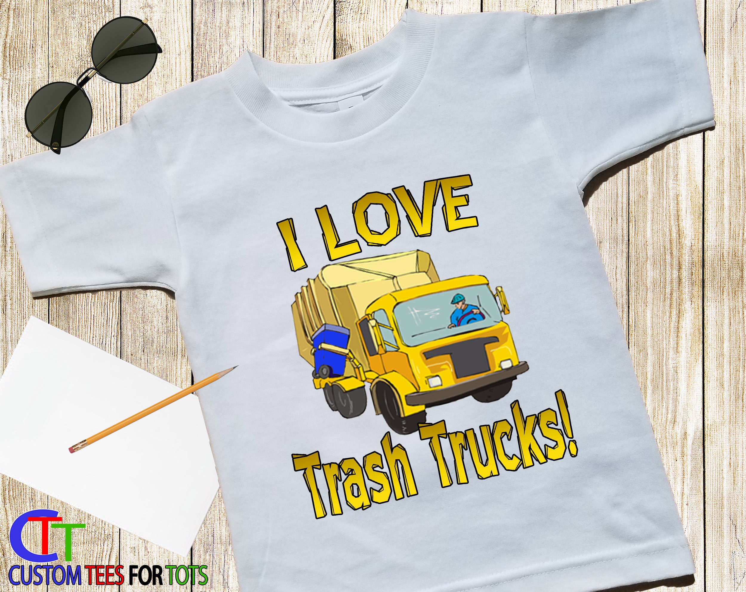 Garbage Truck Shirt kids Trash Truck Shirt I love Trash Etsy