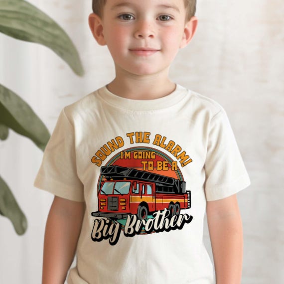 Firetruck I'm Going To Be A Big Brother T-Shirt New Baby Firetruck I'm Going To Be A Big Brother T-Shirt New Baby