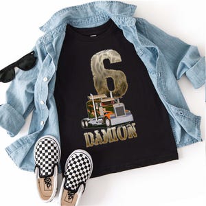 Personalized Semi Truck Birthday Shirt: Big Rig Design