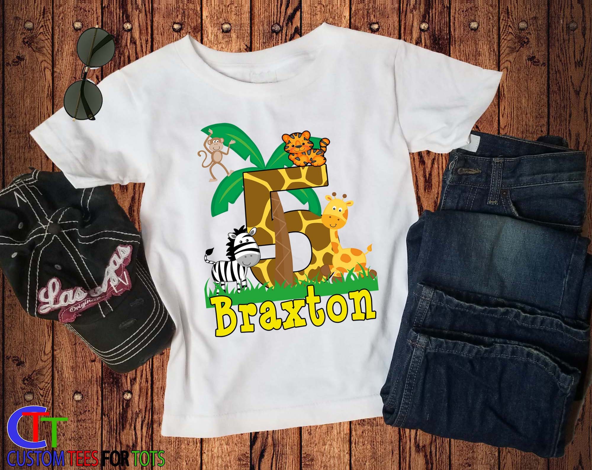 Safari Birthday Shirt 1st birthday Tee for boy or Girl Etsy