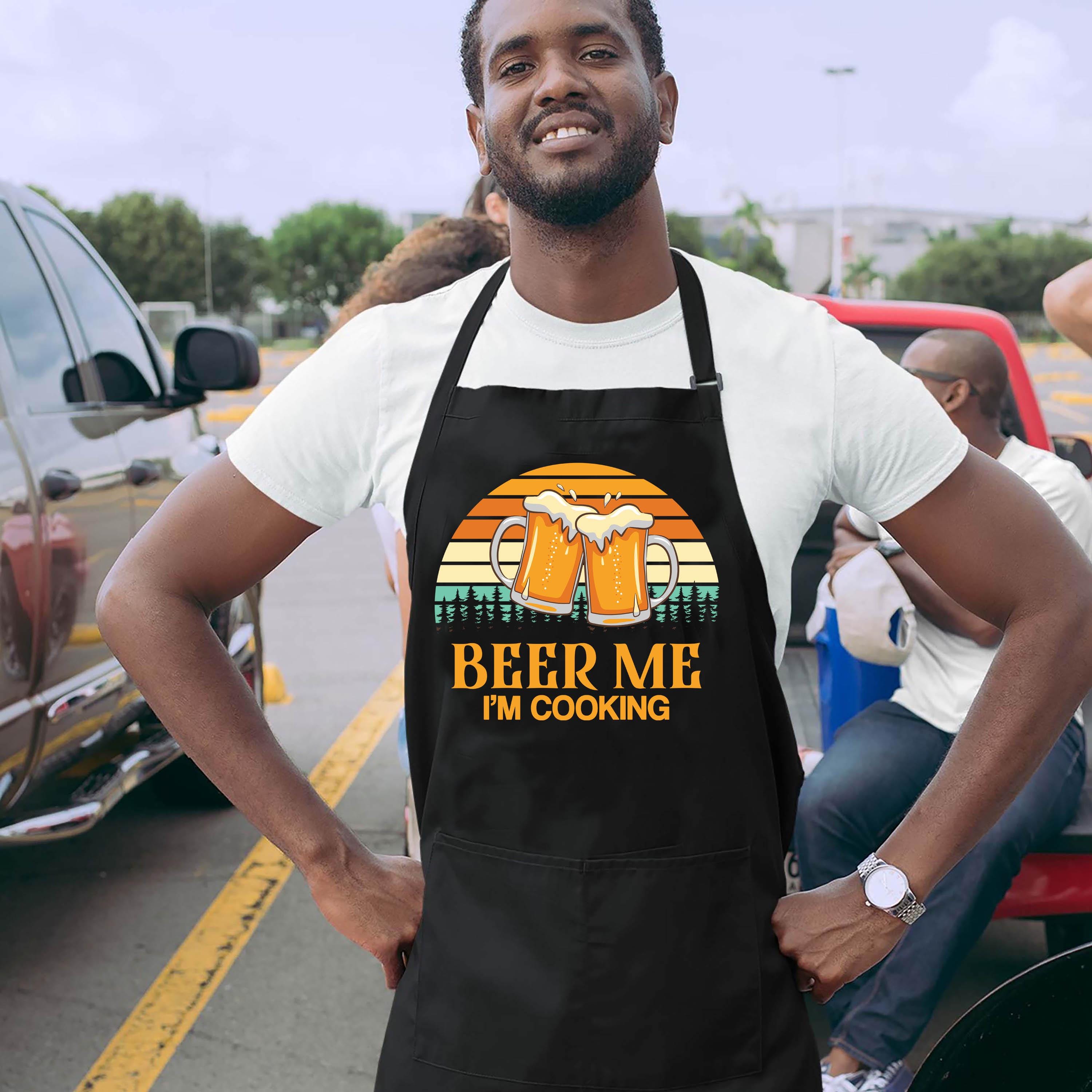 Tablier Humoristique "Si Tu Peux Lire ça, Apporte-moi Une Bière" - Coton 100% - Parfait Pour Barbecue, Apéro, Cadeau Décalé