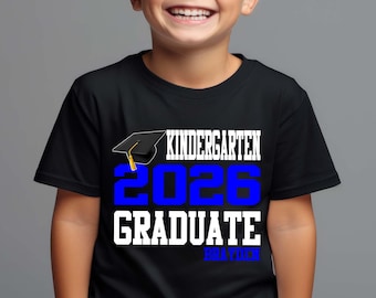 Personalized Kindergarten Graduate T-Shirt: Custom Name & Year