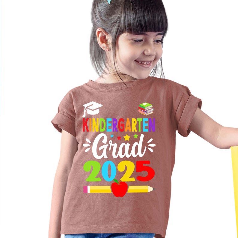 Personalized Kindergarten Grad Shirt 2026 - Custom Name Graduation Kids Tee image 2