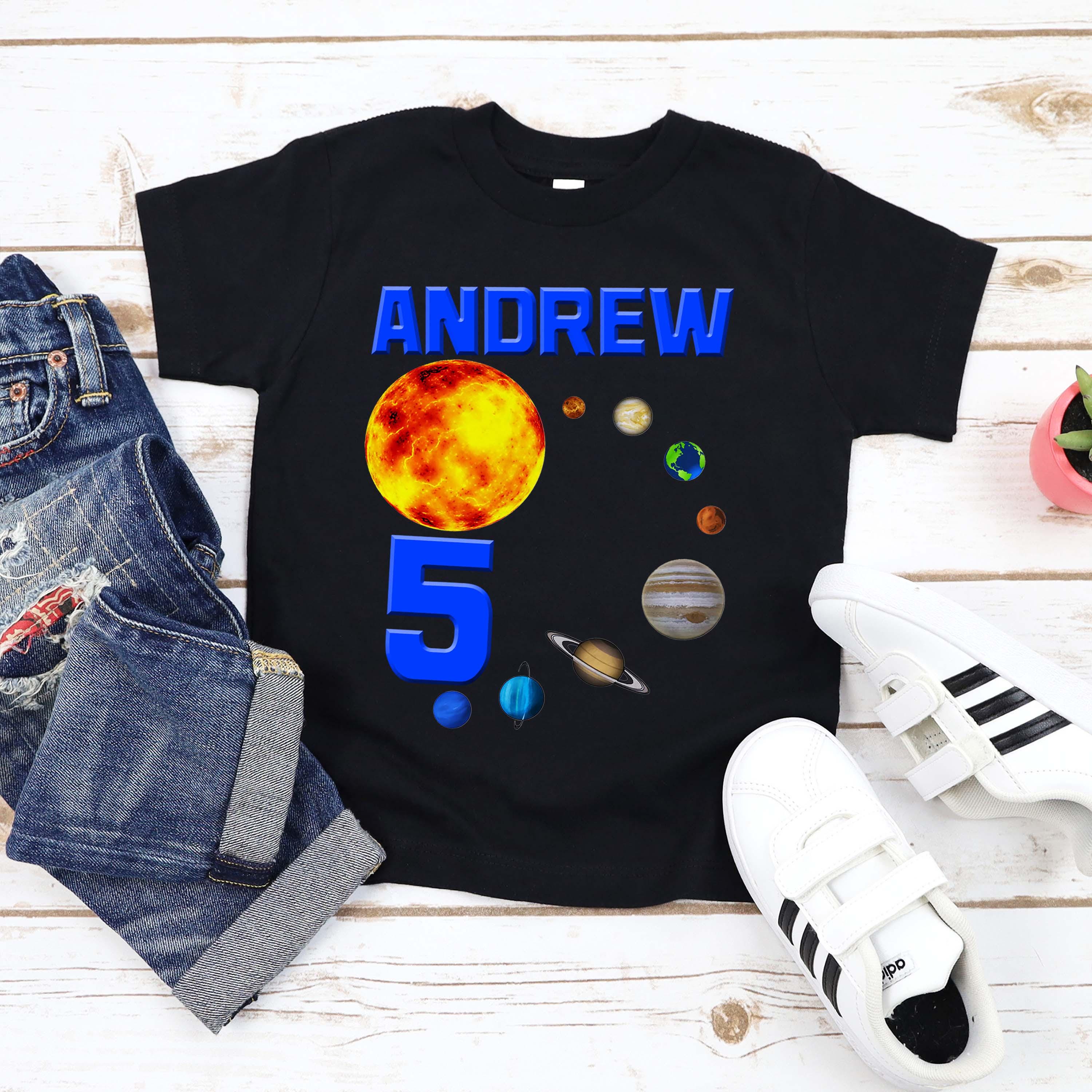 Personalized Solar System Birthday Shirt: Outer Space Astronomer Tee