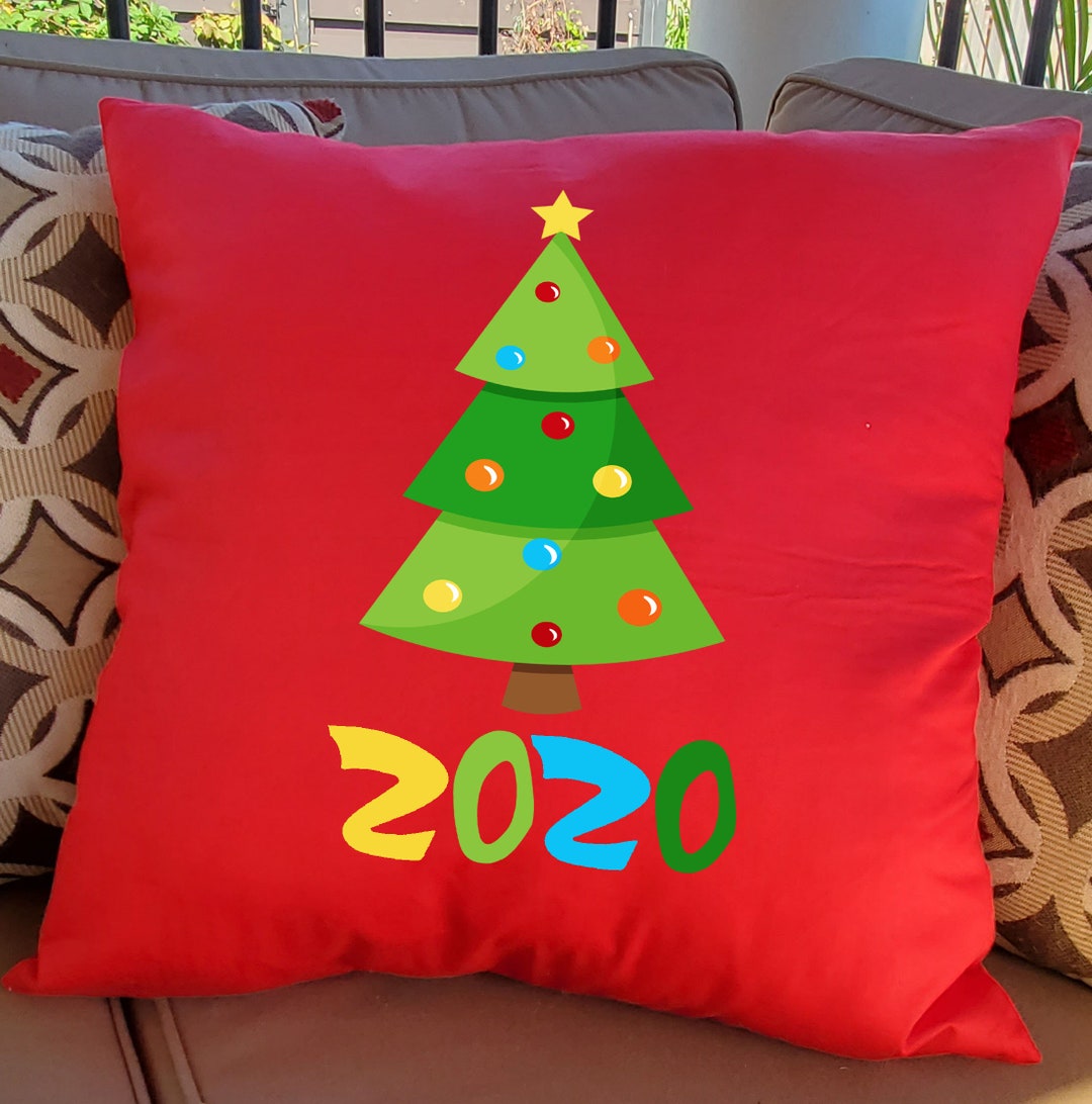 Personalized Christmas Throw Pillow Cute Christmas Tree Etsy