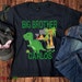 Green Dinosaur Big Brother Badge Pin - Rosette Ribbon Button For New Big Brother, 1st Birthday, Baby Shower (Jungle Theme)