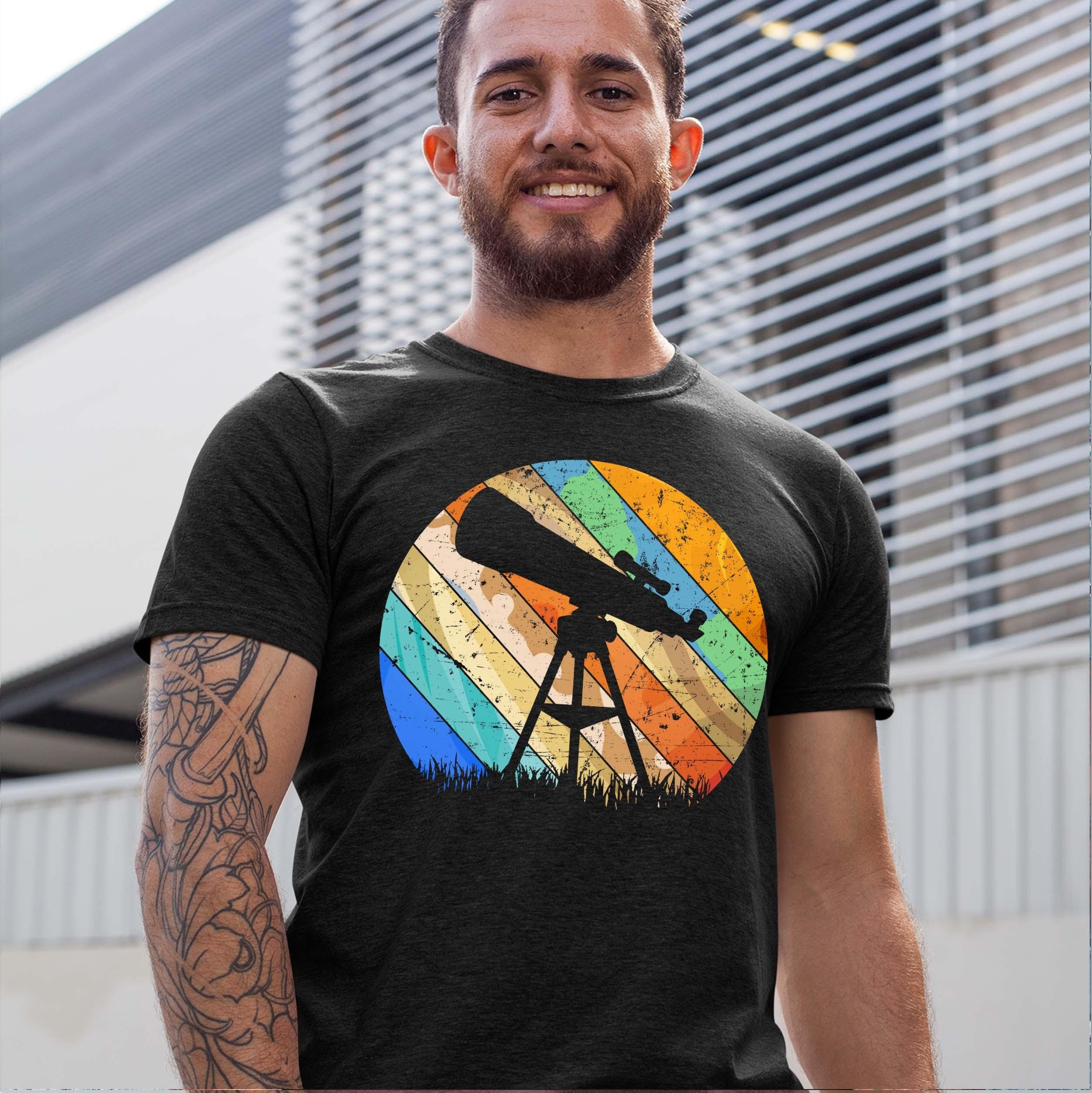 Telescope Graphic T-shirt: Solar System Astronomer Gift
