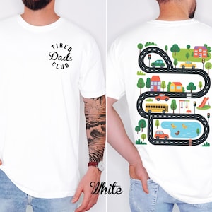Interactive Road Map Dad Shirt - Custom 2-Sided Tired Dads Club Comfort Colors Tee image 4