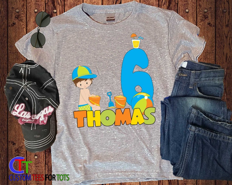 beach Shirt Birthday Party Shirt beach party Birthday TShirt Beach Birthday Shirt for boy Birthday Shirt Personalized beach shirt