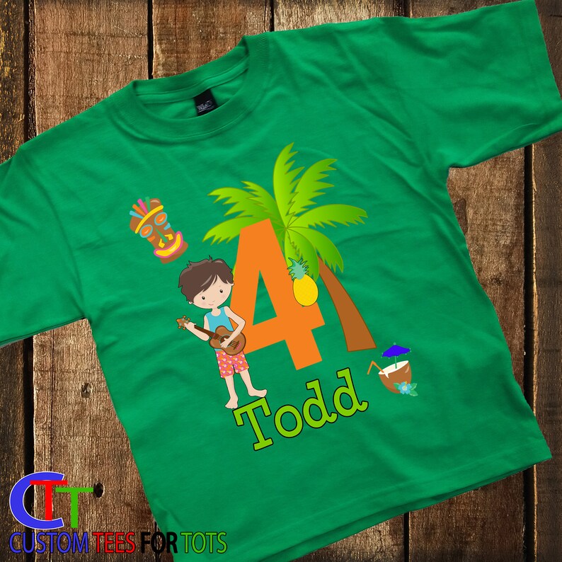 luau birthday shirts