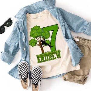 Personalized Zipline Shirt Birthday Tee for Boys & Girls - Custom Name and Age Zip Line Party Shirt