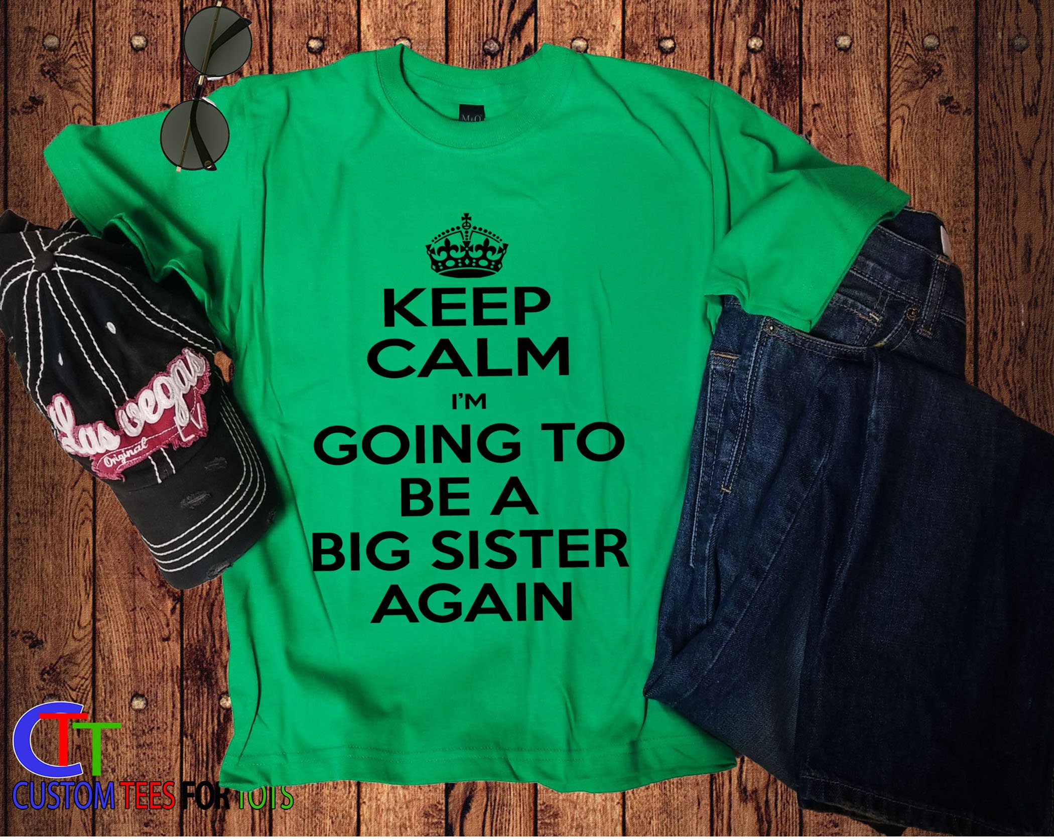 Keep Calm I'm going to be a  Big sister Personalised T-shirt 