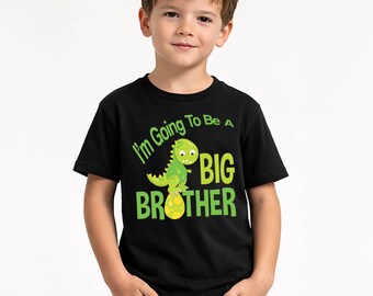 Personalized Dinosaur Big Brother Shirt Custom Name Sibling Tee
