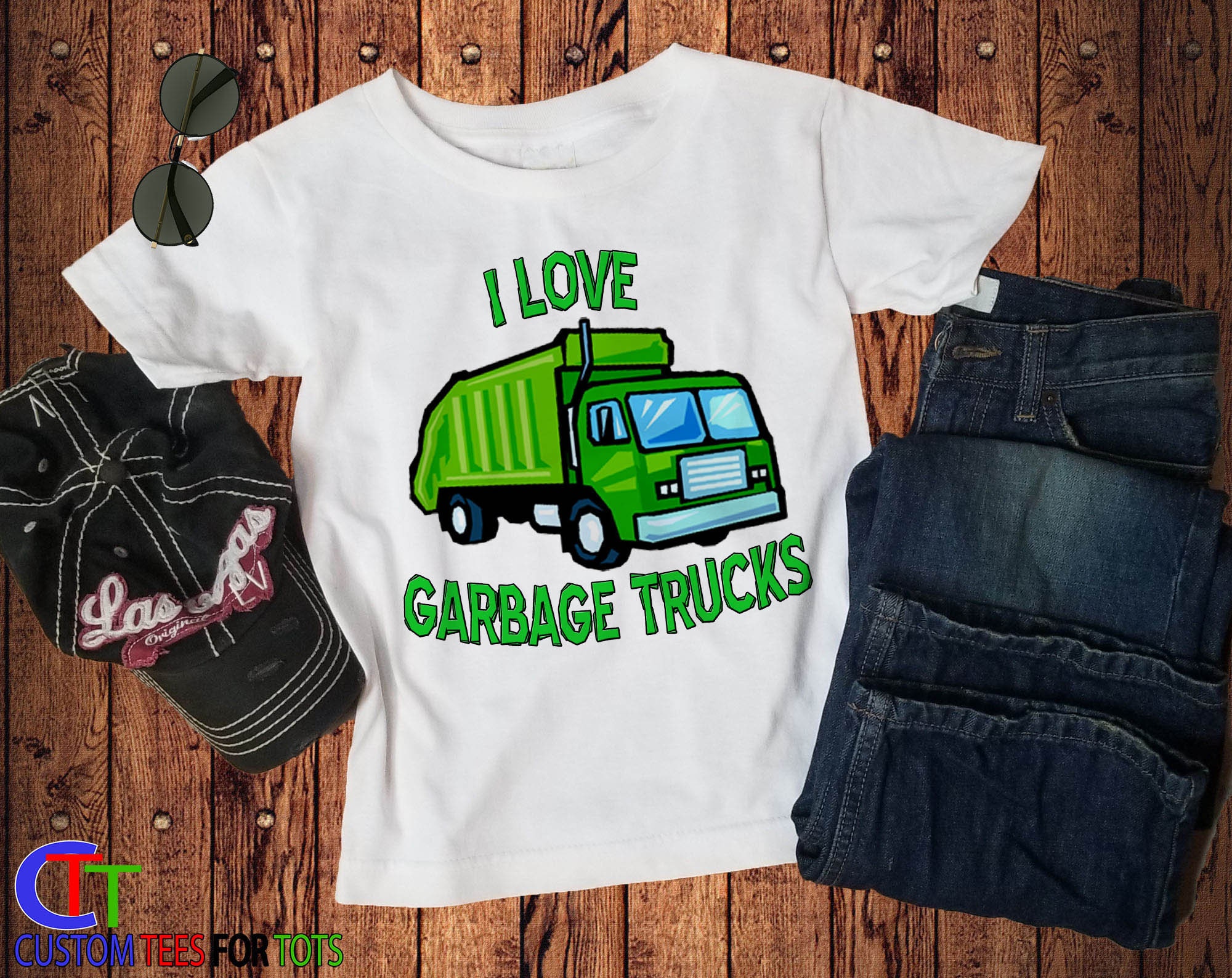 I love Garbage Trucks Shirt Green garbage truck tshirt Etsy