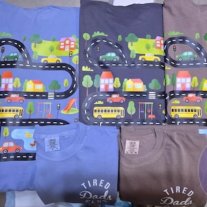 Interactive Road Map Dad Shirt - Custom 2-Sided Tired Dads Club Comfort Colors Tee image 5