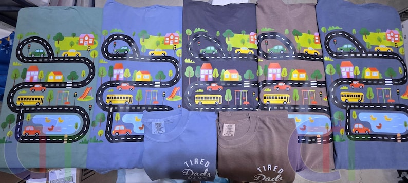Interactive Road Map Dad Shirt - Custom 2-Sided Tired Dads Club Comfort Colors Tee image 5