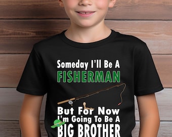 Personalized Fisherman Big Brother Shirt - Fishing Buddy Tee