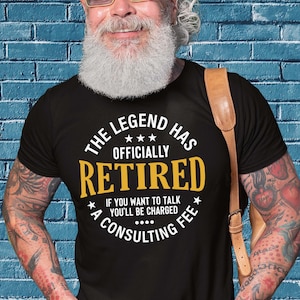 T-shirt de retraite pour homme - La légende a pris sa retraite - Cadeau de retraite amusant