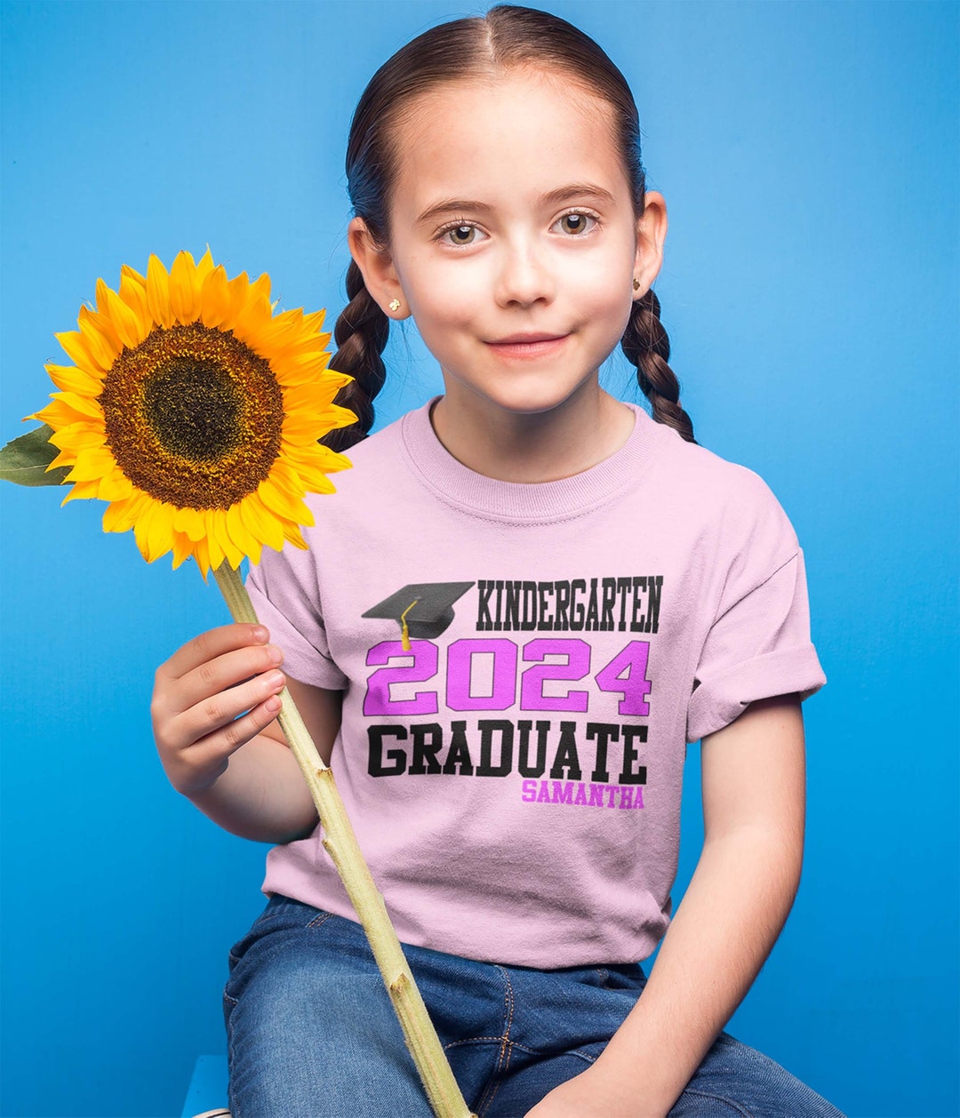 Kindergarten Graduate 2024 Shirt Girls Kindergarten Graduation Shirt