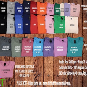 a group of t - shirts that are on a table