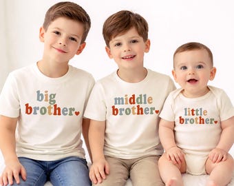 T-shirt grand frère, taille moyenne, faire-part pour petit frère
