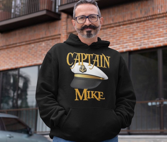 Personalized Captain Hoodie Boat Captain Hoodie Adult Customized