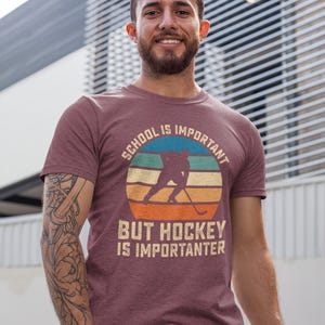 School Is Important But Hockey Is Importanter Gift For Kids T-Shirt School Is Important But Hockey Is Importanter Gift For Kids T-Shirt