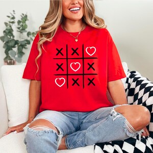 Valentine's Day Tic Tac Toe Shirt: Hearts Design, Kids Valentine Gift image 6