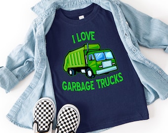 Green Garbage Truck T-Shirt: Recycle Truck Tee