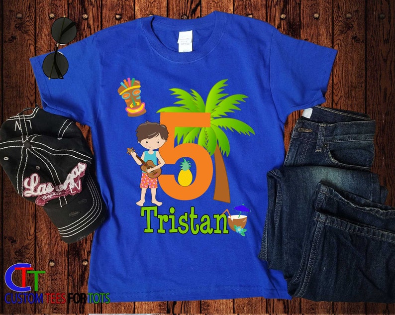 luau birthday shirts