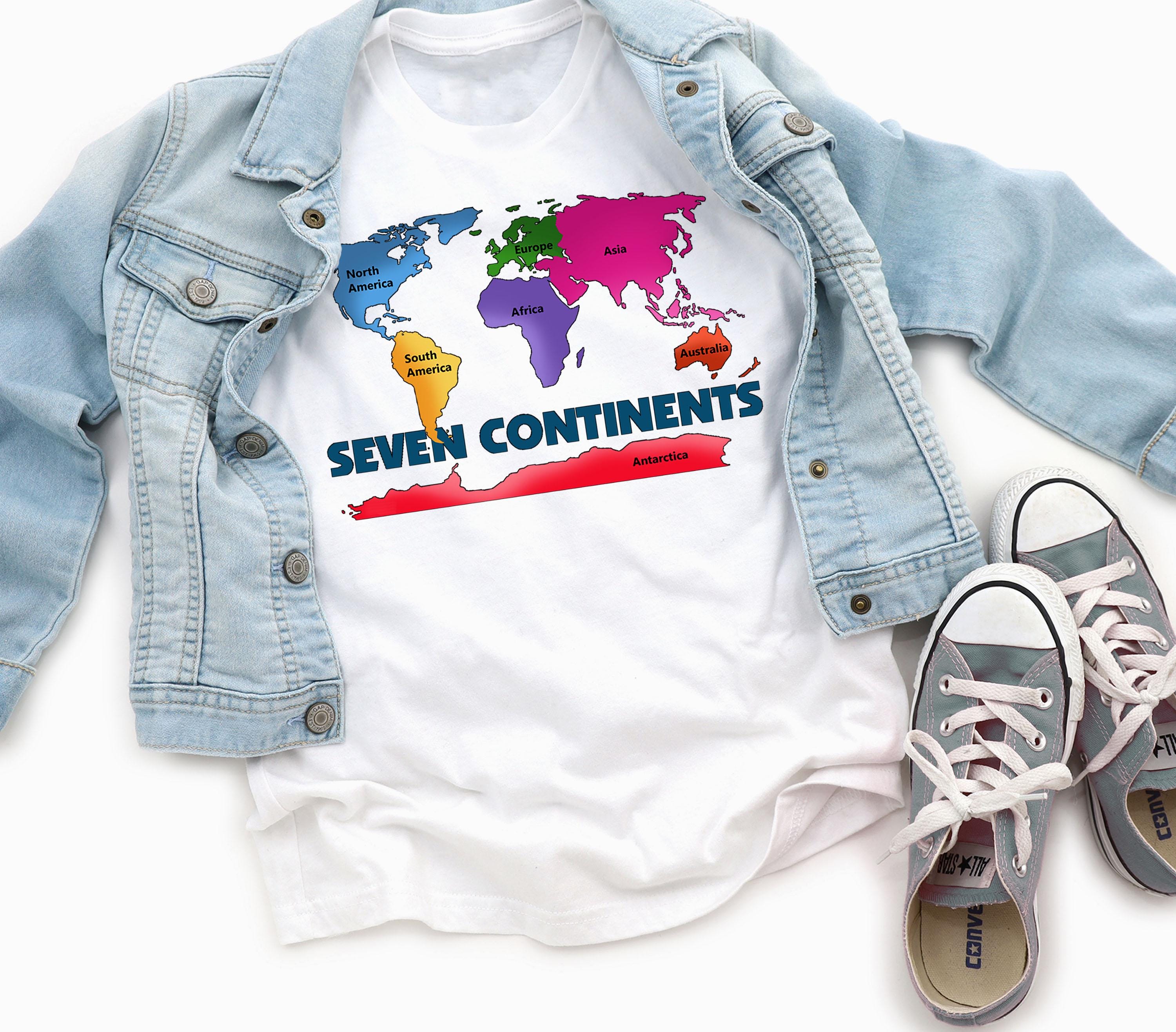 7 Continents T Shirt - Etsy