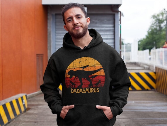 Personalized Dadasaurus Fathers Day Hoodie or Sweater - Dinosaur Name Shirt Grandpa Uncle saurus