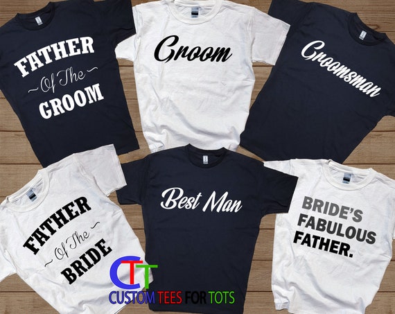 Wedding Party Shirts Groom Best Man Groomsmen Personalized Tees for Bridal Party Etsy UK
