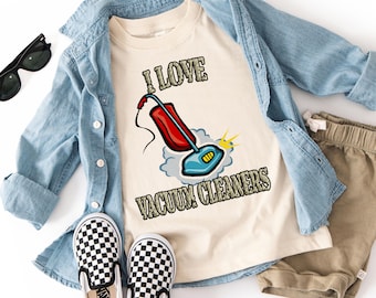 Kids Vacuum Cleaner T-Shirt: Fun Quirky Tee for Boys and Girls
