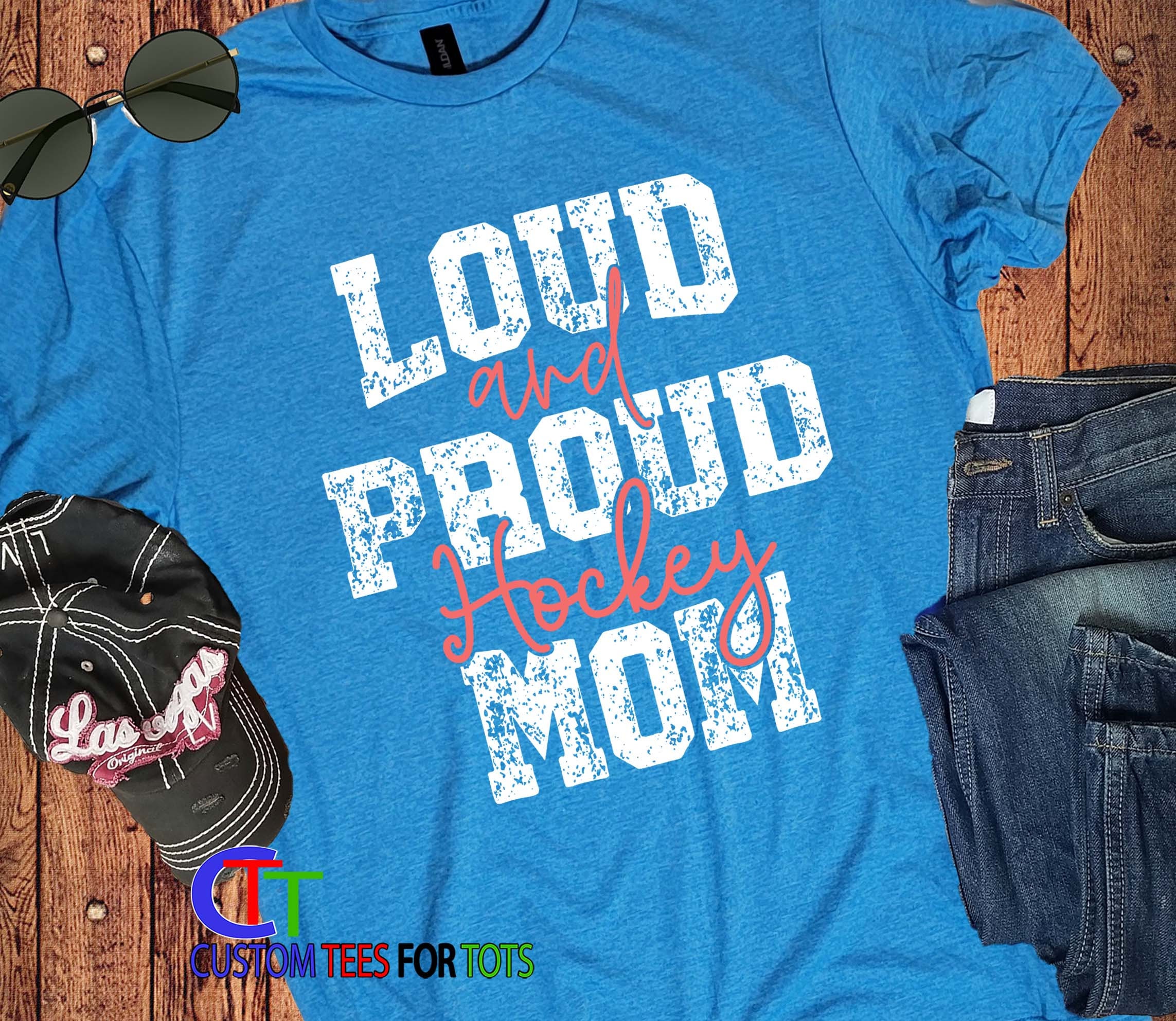 Loud and Proud Hockey Mom T-Shirt – Designing Dee