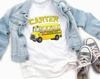 Personalized School Bus Graphic Tee - Kids & Adults