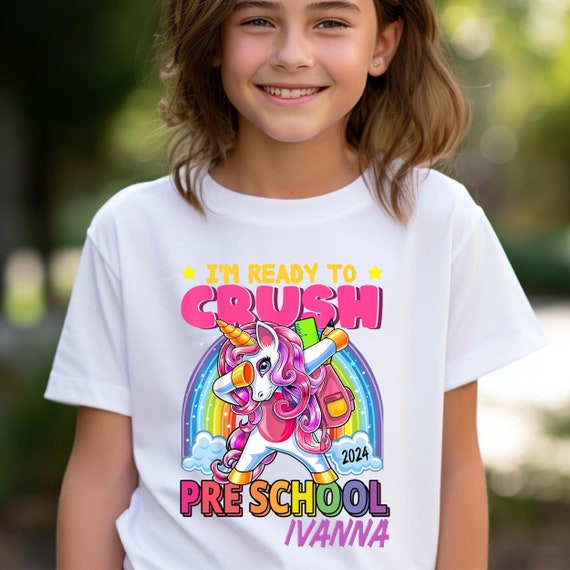 Preschool Unicorn Back To School Girls Preschool T-Shirt Preschool Unicorn Back To School Girls Preschool T-Shirt